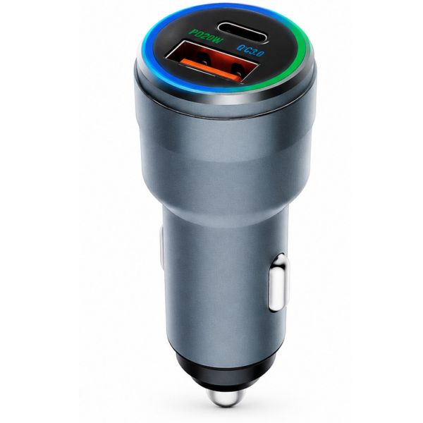 شارژر فندکی T-E8 با خروجی USB-A و Type-C