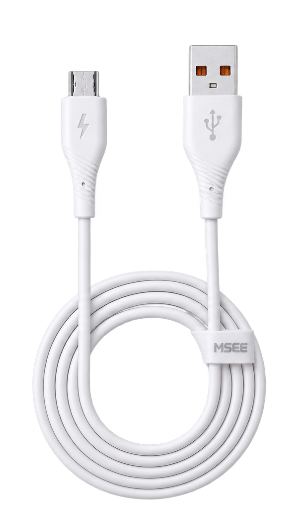 کابل MSEE MS-60 Micro USB سفید با طول 1 متر